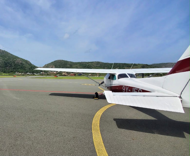 Cessna 172 tail and wing detail